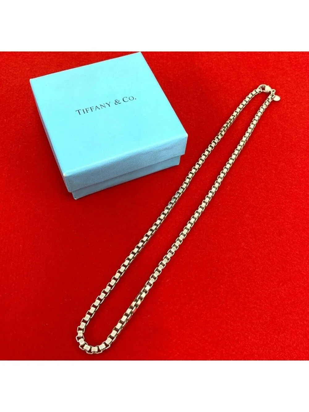 Tiffany & Co Vintage Venetian Necklace 925 Sterling Silver Chain Choker